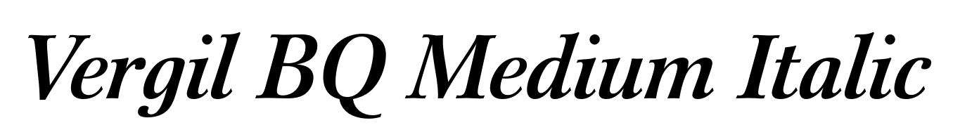 Vergil BQ Medium Italic